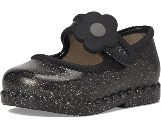 Балетки Hip Ballerina с аппликацией цветка и липучкой Mini Melissa