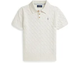 Детский свитер поло Polo Ralph Lauren Kids с жаккардовым узором для старших детей