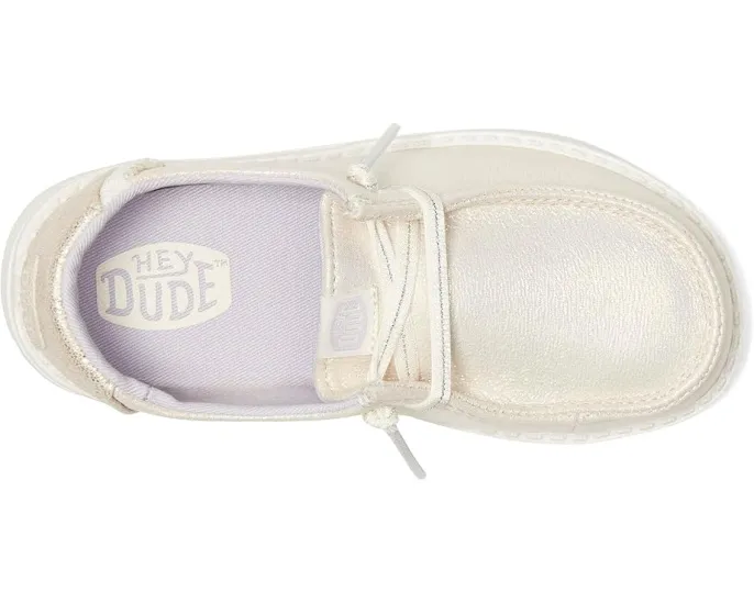 Детские слипоны Hey Dude Kids Wendy Dazzling с блестками и технологией Flex & Fold