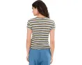 Футболка Free People Nora Tee с кружевными вставками и карманом в расслабленном стиле