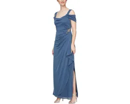 Длинное платье Alex Evenings с холодными плечами и капюшоном-кап