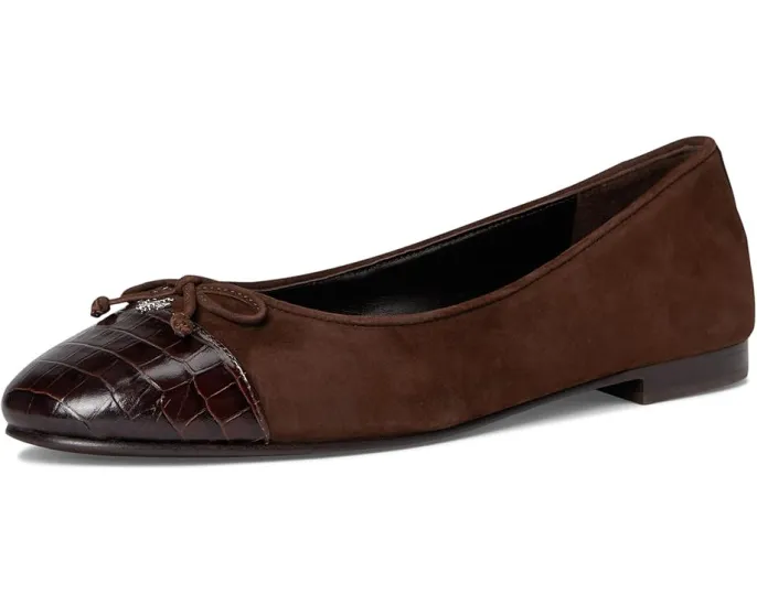 Балетки Tory Burch Cap Toe с бантом и контрастным мыском