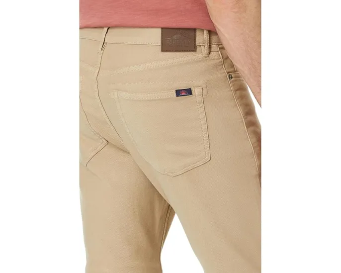 Брюки Faherty Stretch Terry с пятью карманами из мягкого велюра