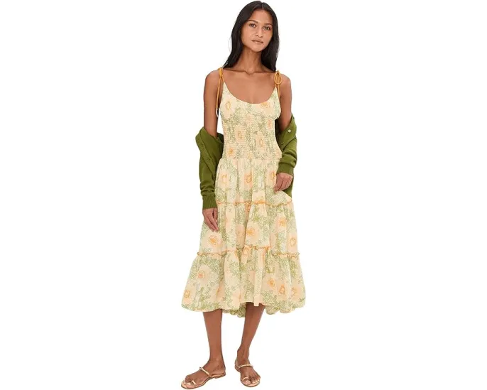 Платье миди Free People Adriel с цветочным принтом и карманами