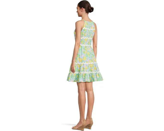 Платье Angelynn с цветочным принтом и многоярусной юбкой от Lilly Pulitzer