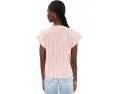 Petite Short Sleeve Popover Woven Top