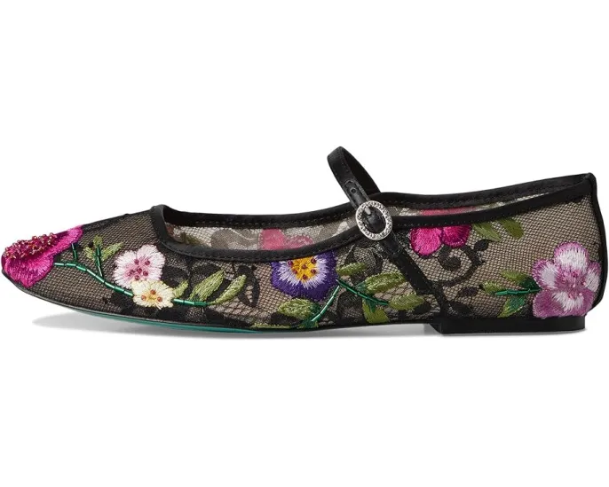 Балетки Blue by Betsey Johnson Nova с цветочной вышивкой и квадратным носком