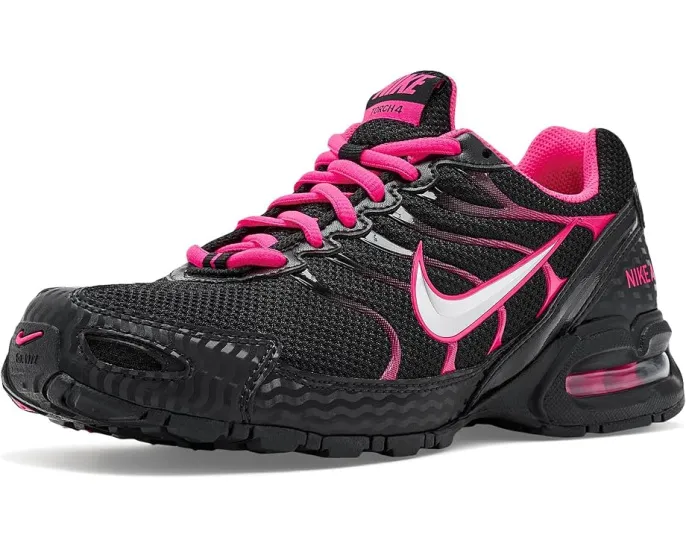 Nike кроссовки Air Max Torch 4 черные с серебристыми и розовыми вставками