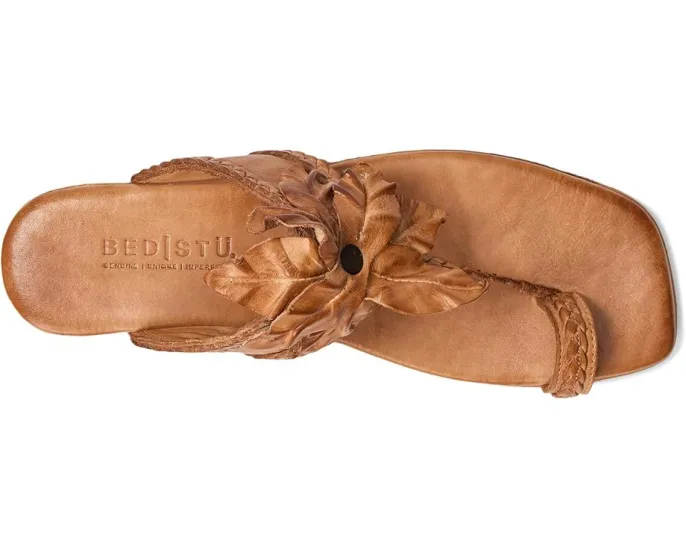 Сандалии Bed Stu Isobel с цветочным акцентом и состаренной кожей