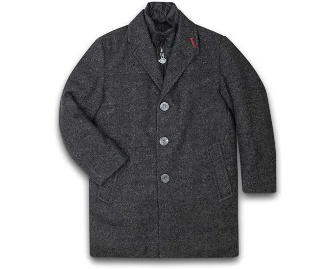 Пальто Appaman Kids New City Overcoat в цвете Chateau Grey