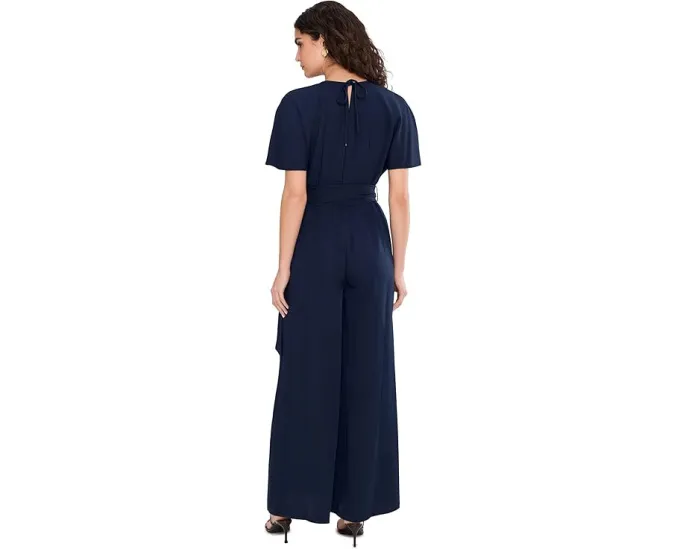 Комбинезон макси с глубоким V-образным вырезом и поясом Vince Camuto