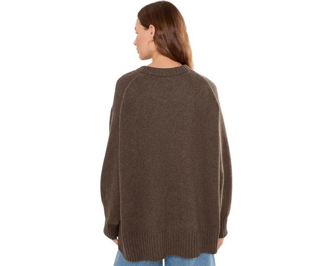 Свитер Eileen Fisher с круглым вырезом из хлопка и кашемира