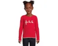 Детский свитер Barefoot Dreams CozyChic Lite Fa La La с праздничной вышивкой
