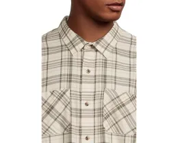 Сорочка TravisMathew Cloud Flannel Plaid в клетку с длинными рукавами и накладными карманами