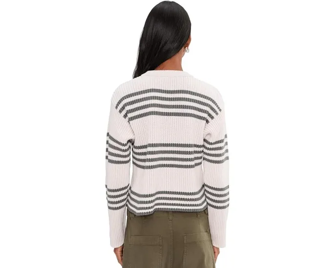 Кардиган Alexandra Stripe Cardigan в полоску с V-образным вырезом