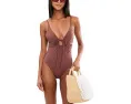 Цельный купальник Piper One-Piece Classic с вырезом и шнуровкой