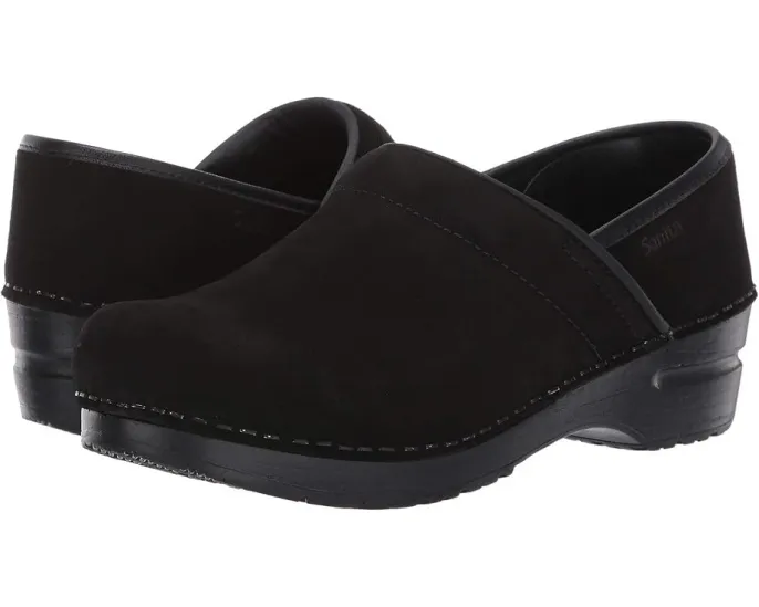 Сабо Sanita Nina из мягкой замши с анатомической стелькой