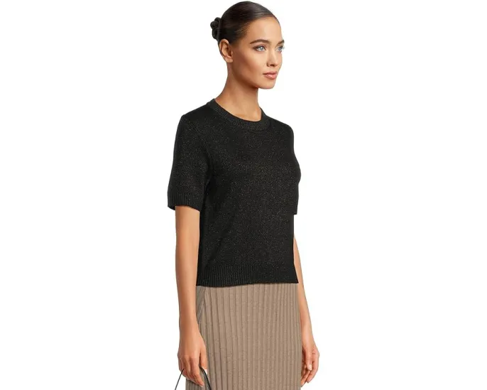 Lilla P Короткий свитер с пайетками из хлопка и кашемира с прямым подолом