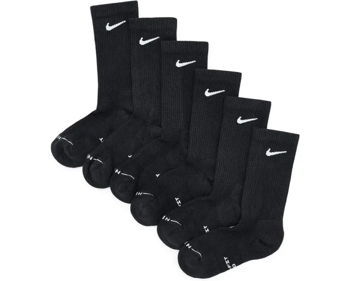 Nike носки Elevated Crew 6 пар с технологией Dri-FIT