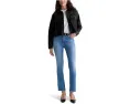 Прямые зауженные джинсы AG Jeans Mari со средней посадкой в цвете Minimalist