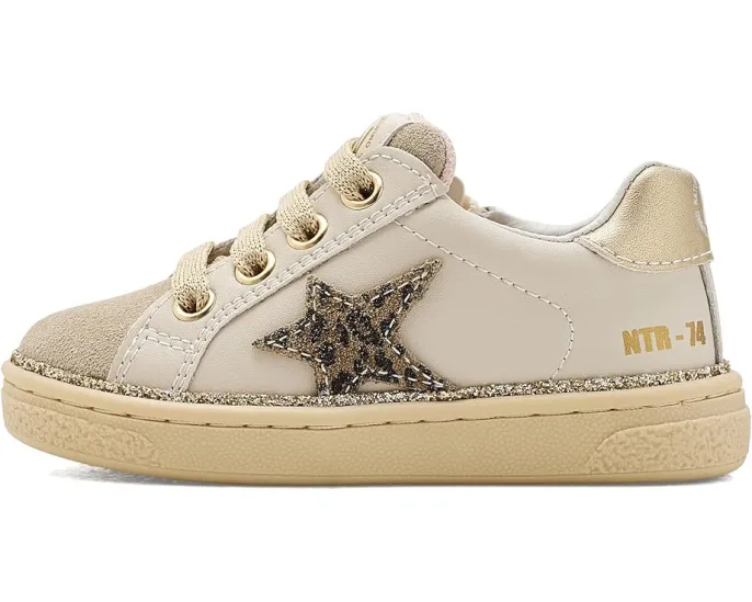 Детские туфли Naturino Pinn Zip с боковой молнией и звездами из блесток