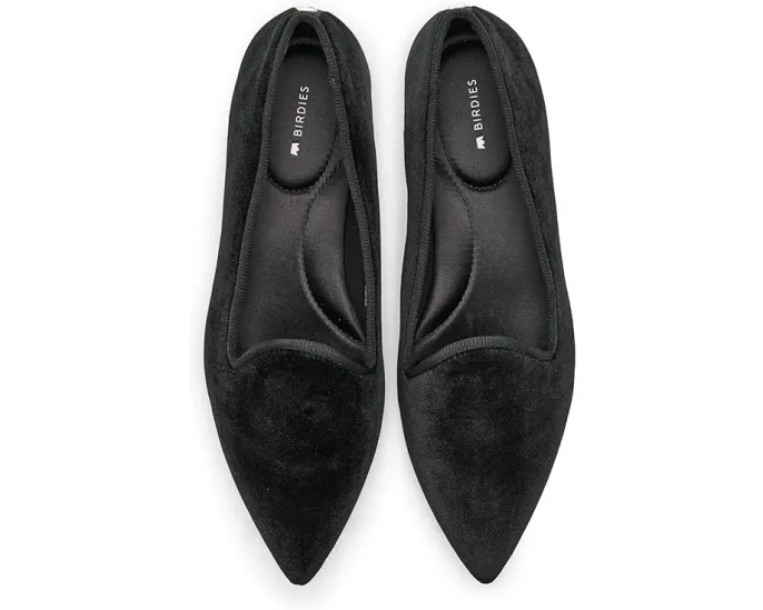 Лоферы Birdies Starfinch 15 Velvet с острым носком и каблуком на память-пене