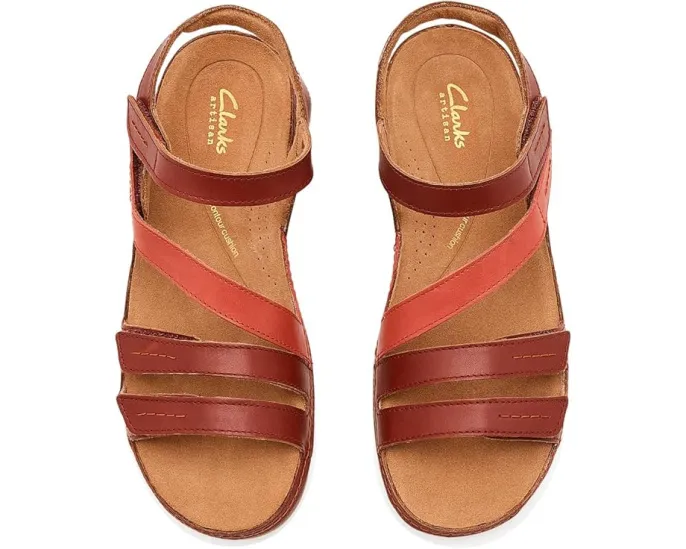 Повседневные сандалии Clarks Cecily Mix из гладкой кожи с мягкой амортизацией