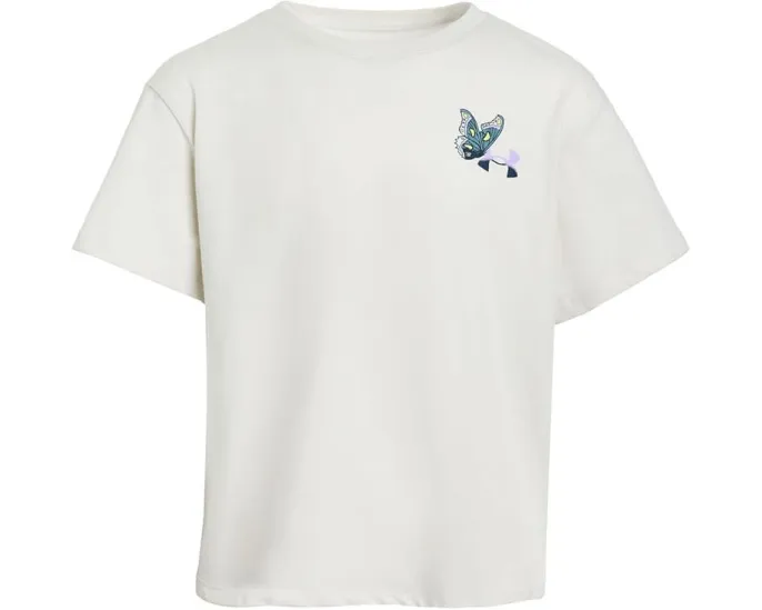 Футболка Under Armour Kids с принтом мотыльков и технологией отвода влаги