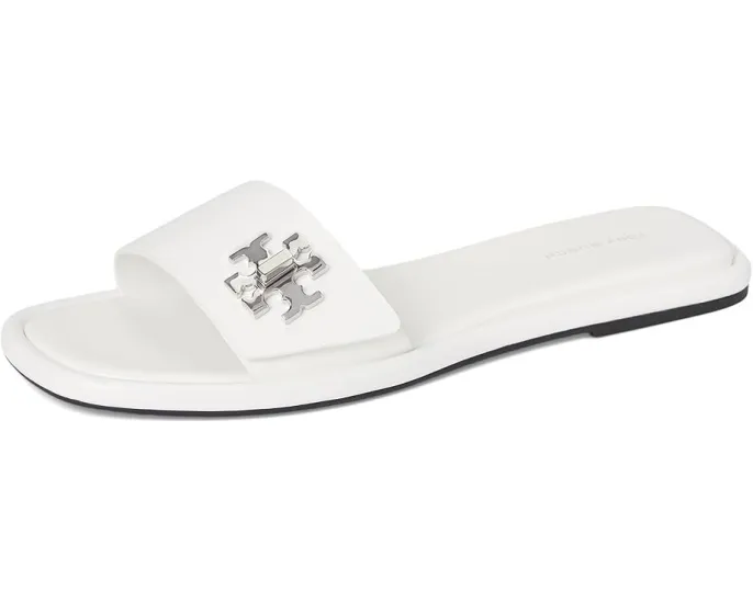 Сандалии Tory Burch T Lock Slide с широким ремешком и логотипом