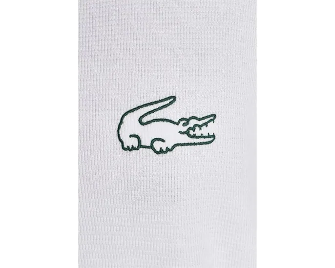 Халат Lacoste из вафельной ткани с вышитым крокодилом