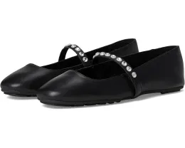 Балетки MLE-Karolin с ремешком и стразами на замше от MIA