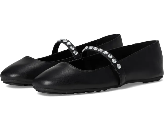 Балетки MLE-Karolin с ремешком и стразами на замше от MIA