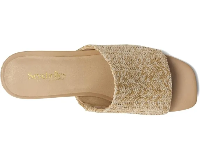 Сандалии Seychelles Pepper из рафии с квадратным носком и низким каблуком