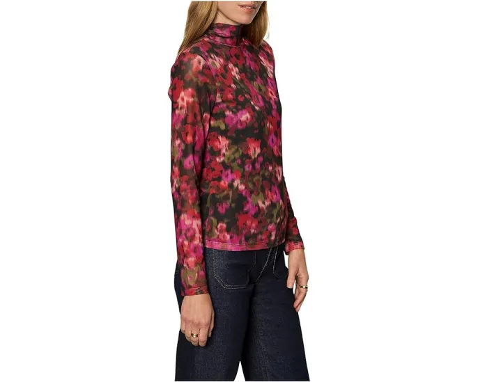 Топ Sanctuary с длинными рукавами из сетки и воротником стойкой