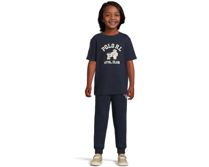 Детская футболка Polo Ralph Lauren Kids из хлопкового джерси с аппликацией