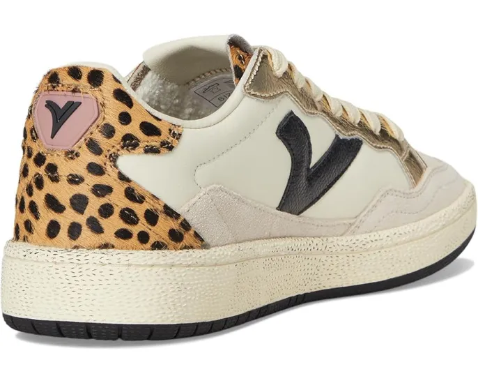 Кроссовки Smash Leather Metallic And Animal с золотыми деталями и принтом