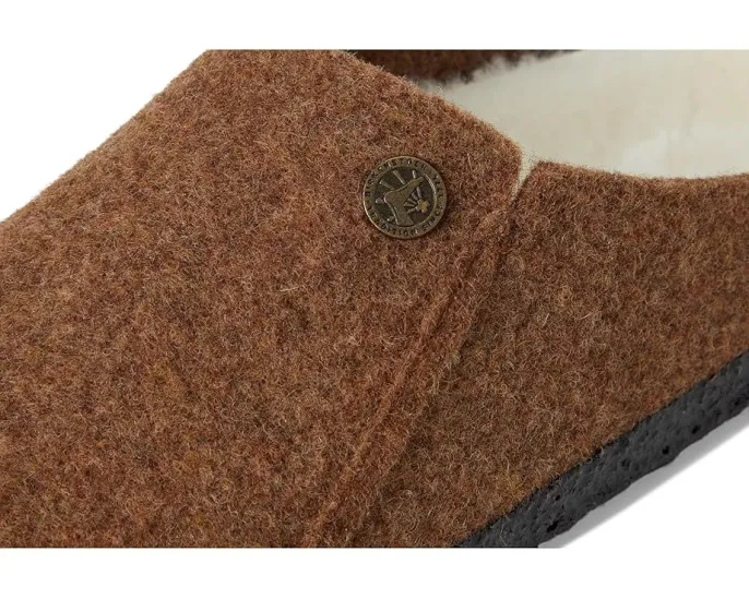 Тапочки Birkenstock Zermatt с натуральным мехом и анатомической стелькой