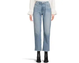 Джинсы Paige Sawyer с застежкой на пуговицах и прямым укороченным кроем