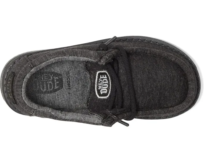 Детские слипоны Hey Dude Kids Wally Stretch Jersey с технологией Flex & Fold