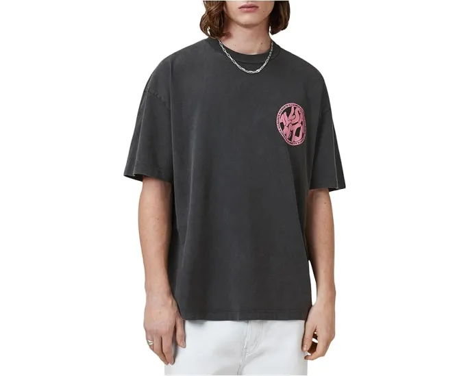 Футболка AllSaints Distortion с коротким рукавом и принтом на груди и спине