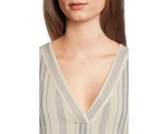 Faherty топ без рукавов из органического хлопка с V-образным вырезом