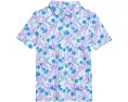 The Flock Party White Performance Polo (Big Kid)
