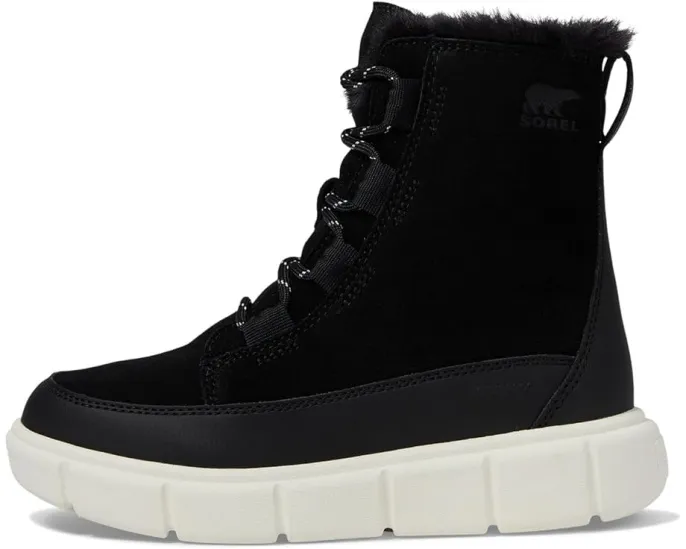 SOREL Детские ботинки Explorer III Lace WP с замшевым верхом и боковой молнией