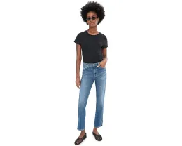 Джинсы Mari Mid-Rise Slim Straight Crop с прямой посадкой и укороченными штанинами в цвете 15 Years Prague