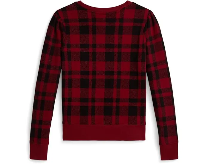 Детская толстовка Polo Ralph Lauren Kids из флиса с принтом Polo Bear и клеткой