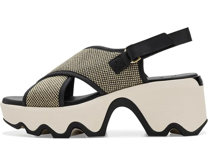 Сандалии SOREL Kinetic Aura Slingback Txt с текстильным верхом и квадратным каблуком