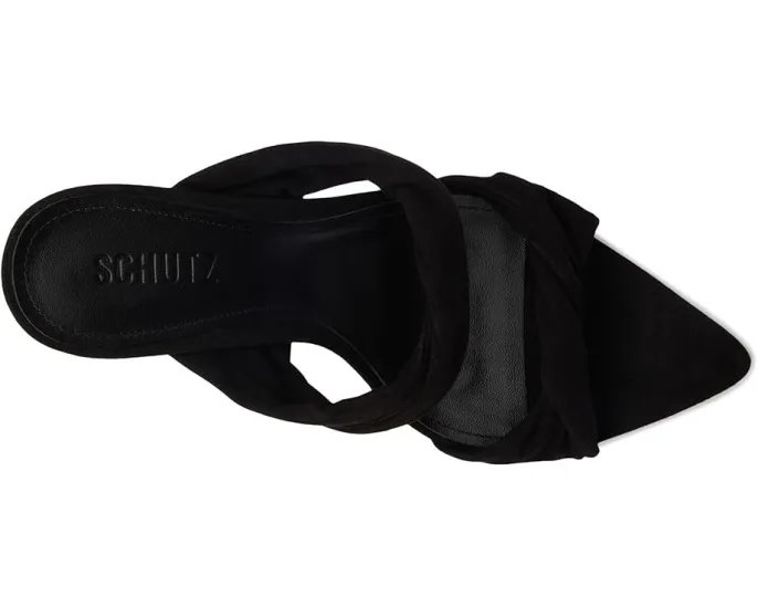 Туфли-мюли Schutz Meline из замши на скульптурной шпильке