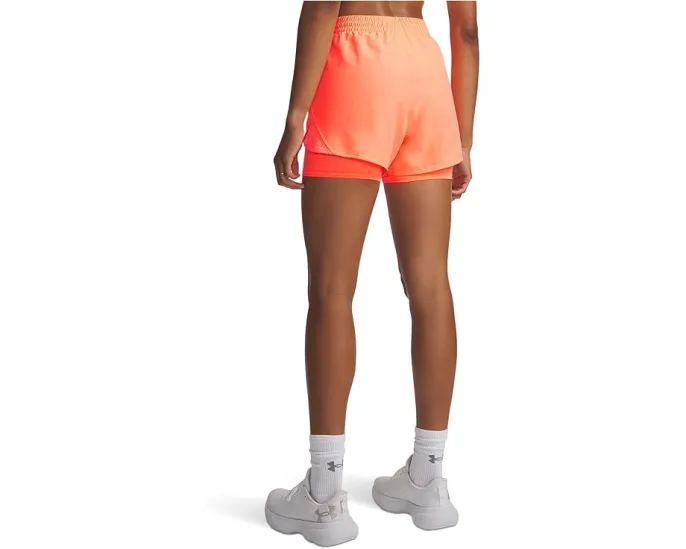 Шорты Under Armour Fly By 2 в 1 со встроенными компрессионными шортами и сетчатыми вставками