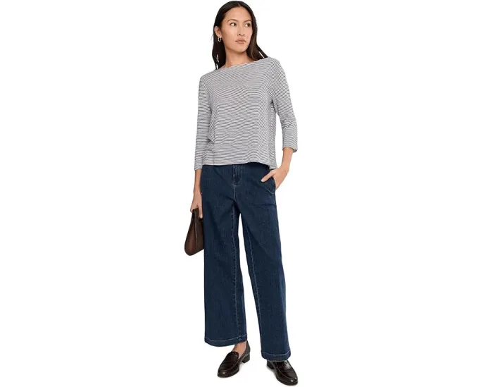 Топ с полосками и лодочкой от Eileen Fisher из льна