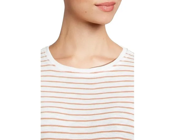 Полосатая футболка Lilla P с круглой горловиной и облегающим кроем